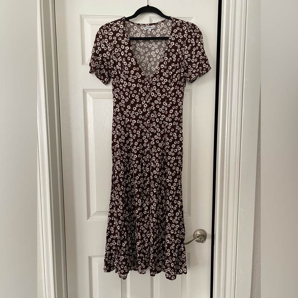 Reformation Floral Print Midi Dress